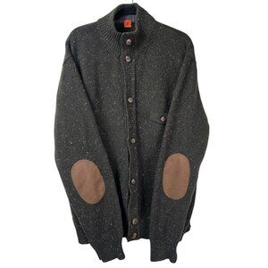 VTG Martin Dingman Italian Wool Cardigan Sz XXL Marled Green Rare Quiet Luxury